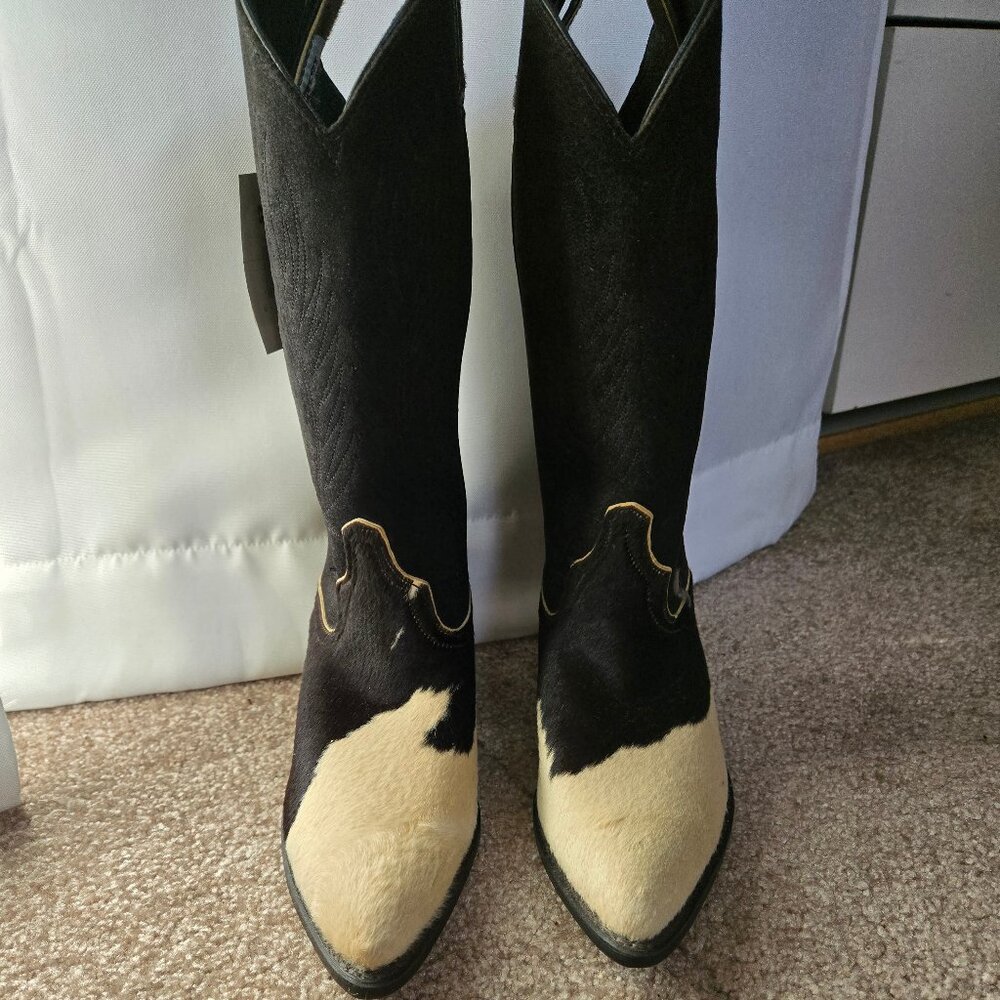 NWT - Code West Cowhide Hair Boots